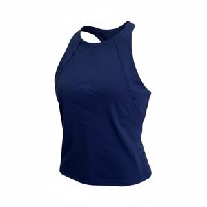 CALIA Opulent Blue Inspire High Neck Tank Top Built In Bra UPF 50 Womens S